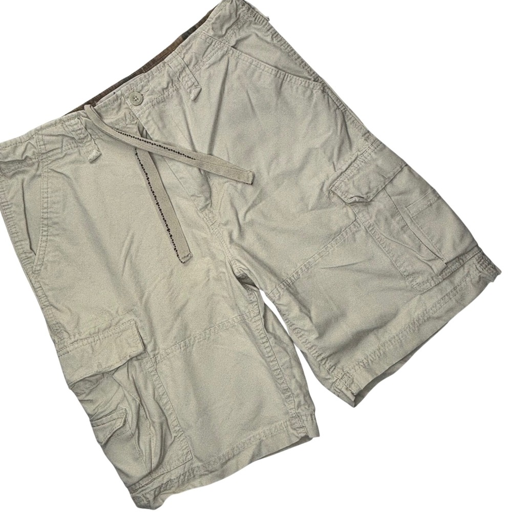 Wonderwall Cargo Shorts Mens 34 Beige Cotton Broken-In Vintage Surf Utility Camo